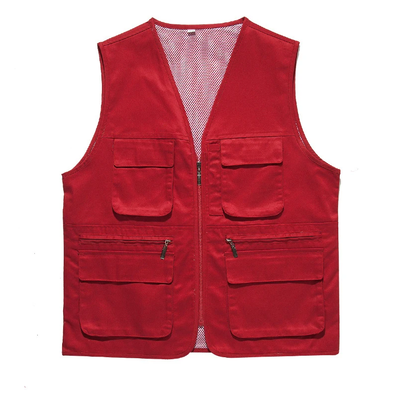 Advertising Personalized Volunteering Work Vest Breathable Staff Uniform Event Waiter Vest