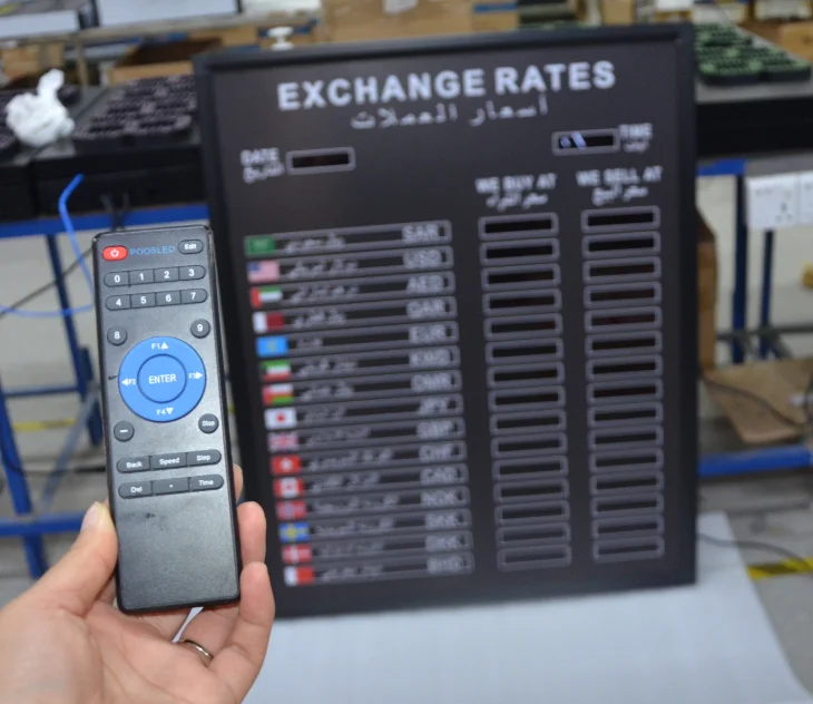 Foreign Currency Exchange Rate  Board  LED  Indicating Sign Board  Basketball Score Board