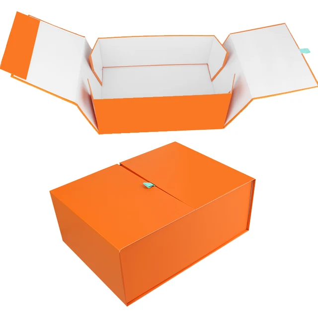 Personalized White Cardboard Paper Flip Top Foldable Birthday Gift Wrapping Double door Box Packaging Custom Gift Box With Logo