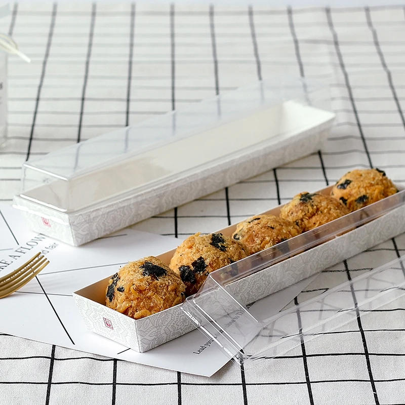 BAKEST With Clear Lids Cardboard Gift Cupcake and Dessert Sushi Fruits Display Food Storage Holder