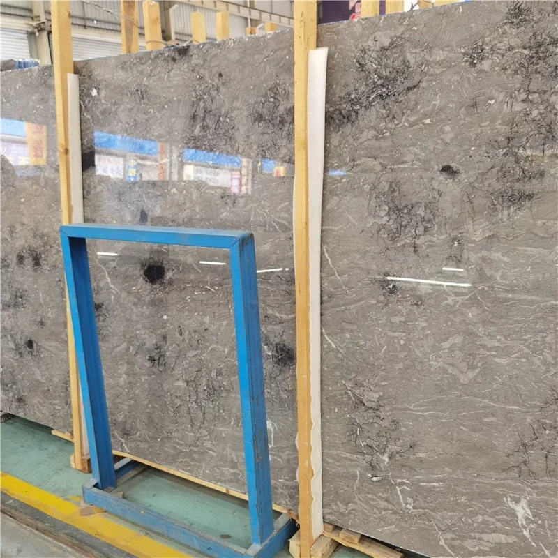 바닥재용 그레이 대리석 타일, 그레이 천연 대리석 바닥재 24x24 타일