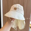 Sombrero de conejo con bordado beige