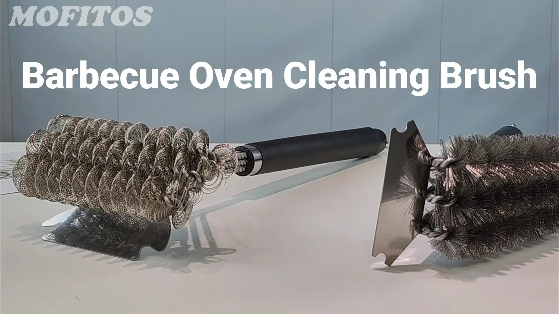 18" Safe Grill Cleaner Brush And Scraper Bristle Stainless Steel Bbq