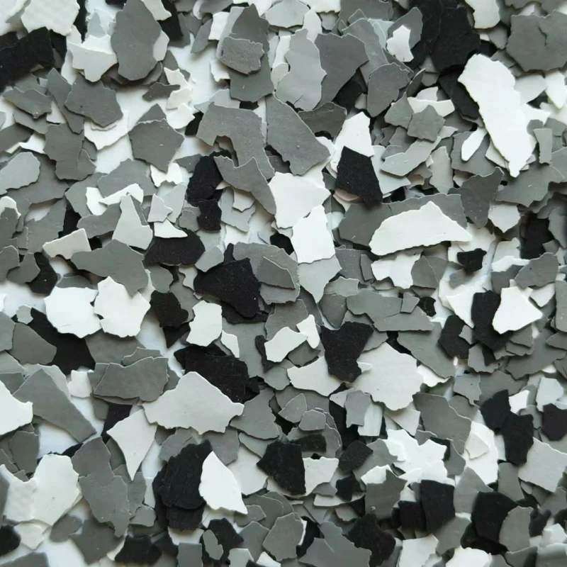 Free Sample 1/4 Inch (3-5mm) Epoxy Floor Flake Chips Biotite Garage Flooring Coatings Thin Hard Solid Color Vinyl Flake