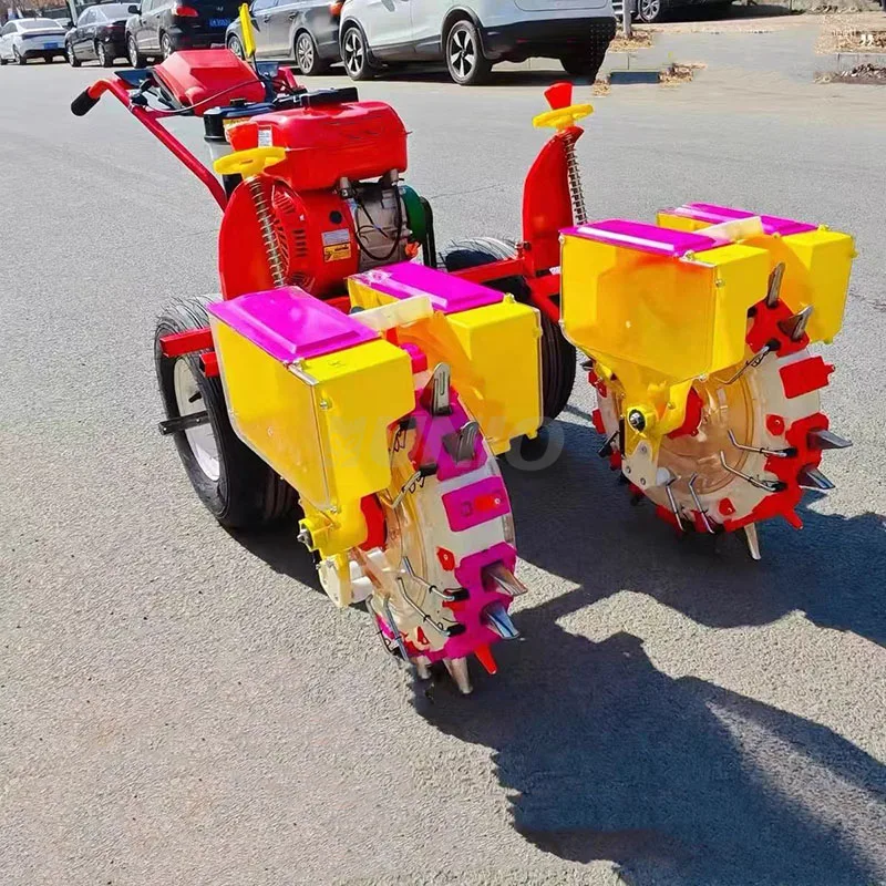 2 Row Precision Direct Seeder Small Automatic Corn Maize Seeds Drop Planter and Fertilizer Peanut Soybean Sowing Drill