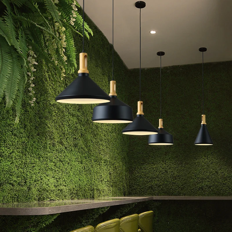 modern vintage light kitchen metal art deco chandelier industrial bar black pendant lighting for dining room lamp