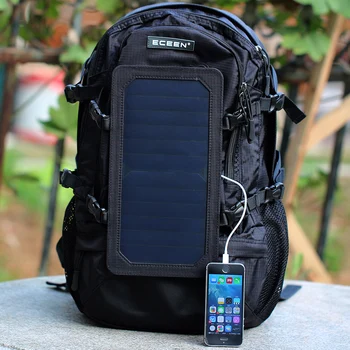 Solar Backpack Solar Panel Powered Backpack Water Resistant Laptop Bag with USB Charging Port for Travel Business School
