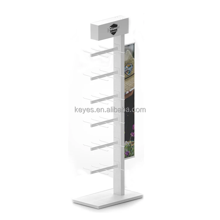Merchandising Wire Mesh Footwear Crocs Display Rack Fixture Free Standing Shoe Metal Hanging Slipper  Display Stand