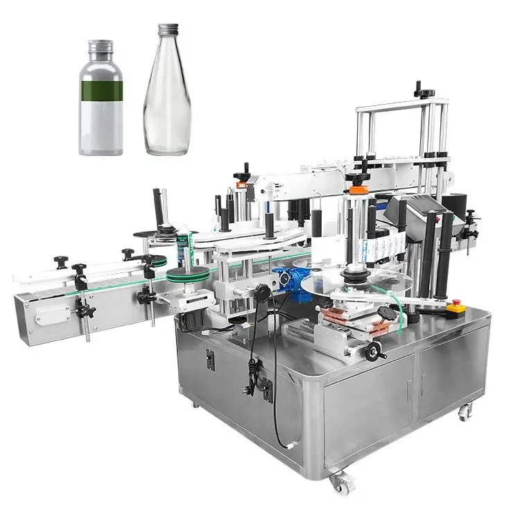 Print and Label Machine Parts Semi Automatic Round Bottle Labeling Machine Clothing Label Machine