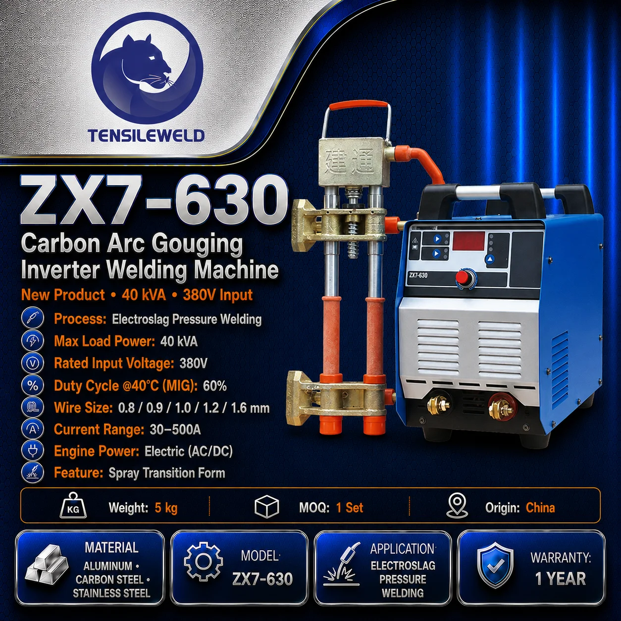 ピンキーページ Yeni ZX7-630 Karbon Ark Oyma İnvertör Çelik Elektroşlag Basınçlı
