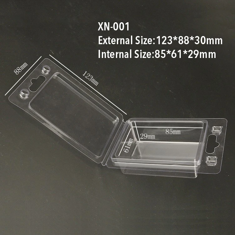 Customized High Transparent Recycled Plastic Hinged Clamshell Blister