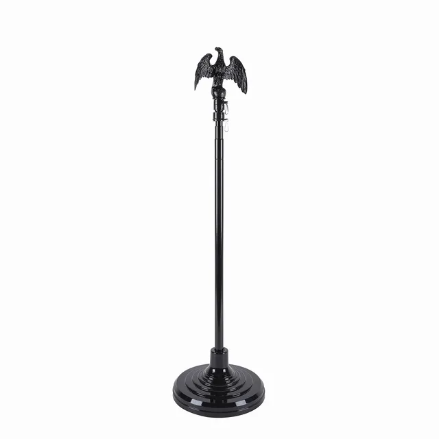 New Style Luxury 2.6m 3m Office Gold/Silver/Black Indoor Telescoping National Flag Poles With Base Stand