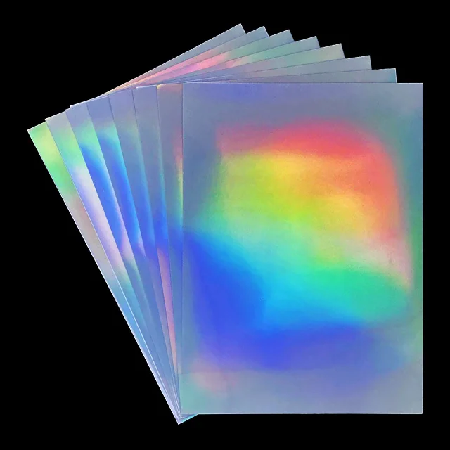 24 Sheets Holographic Sticker, A4 Printable Vinyl Sticker Paper, Fast Dry  Water-resistant Rainbow Paper, Quick Dry Holographic Glossy Sticker,  Suitable For Inkjet/laser Printers (8.25 X 11.7 Inches)