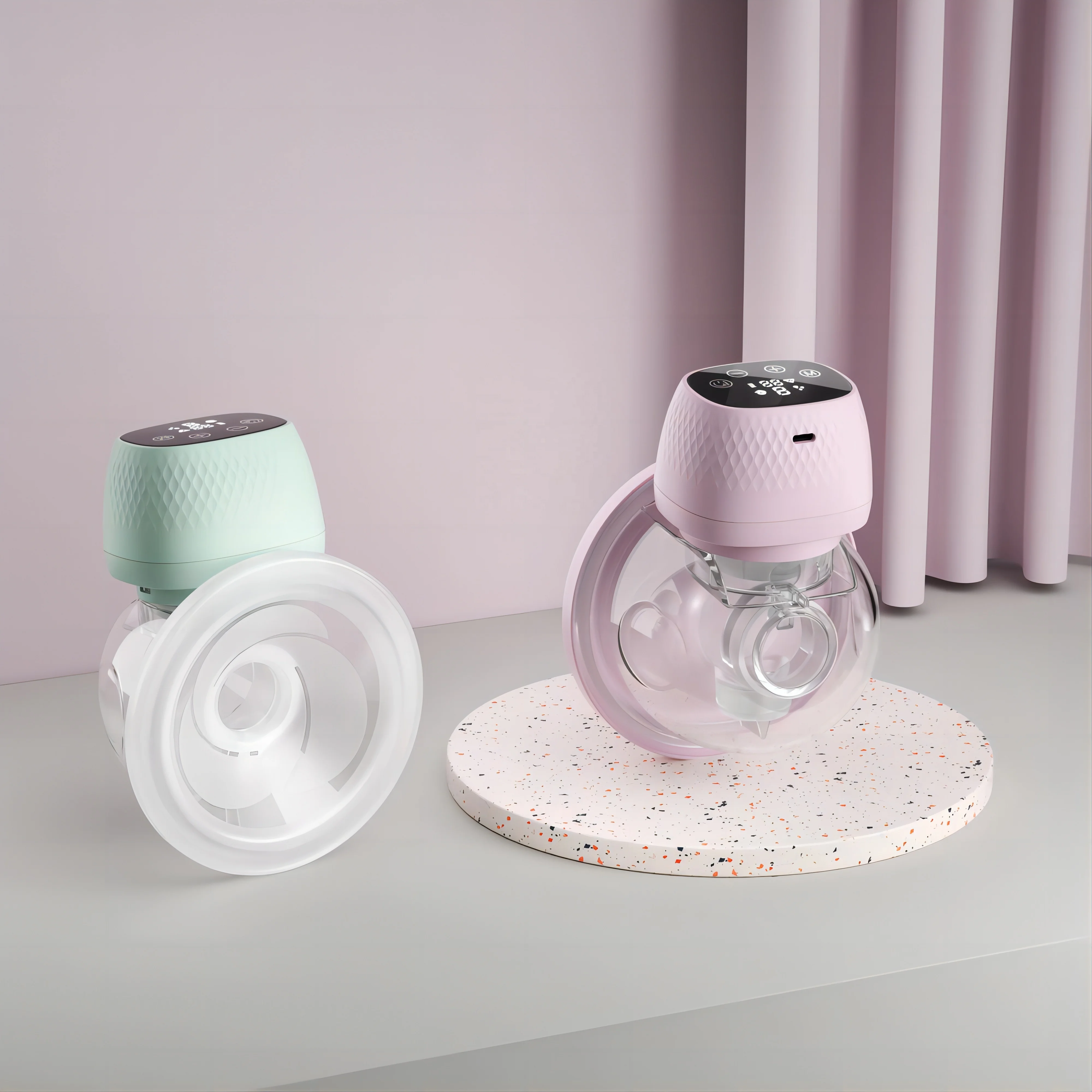 Portable Electric Baby Silicone Breast Pump For Women Rechargeable