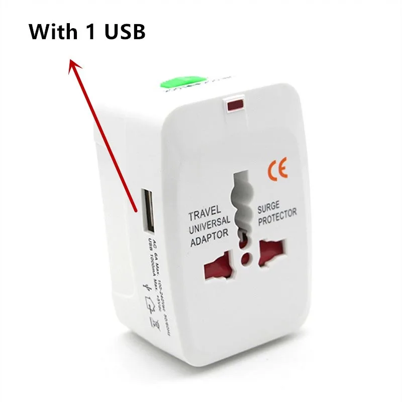 All In One Universal International Plug Adapter 2 Usb Port World Travel Ac Power Charger Adapter 0717