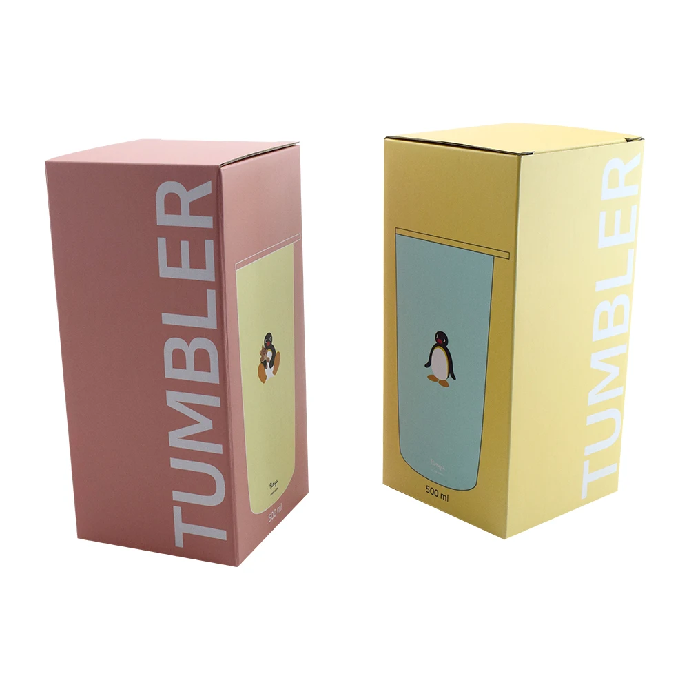 Custom Logo Design Tumblers Box Packaging Cardboard Corrugated Water Bottle Shipping Box for Tumblers