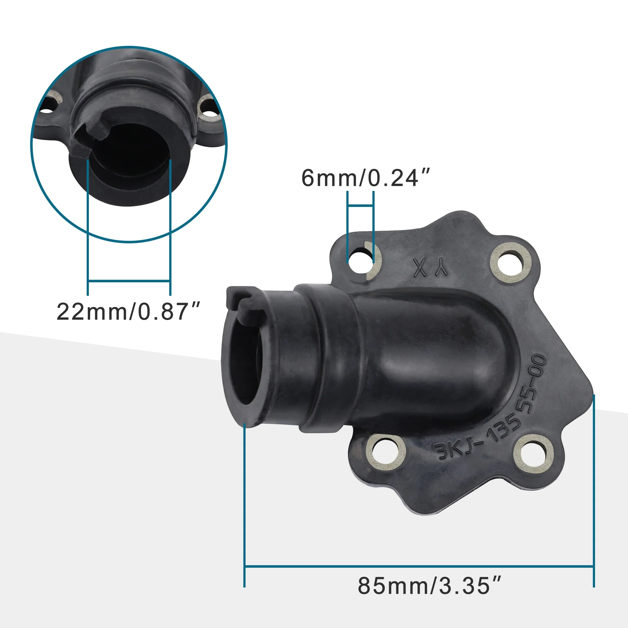 GOOFIT Intake Manifold Reed Valve Replacement for Yamaha 2 Stroke Engine 49cc 50cc Aerox Nitro Aprilia SR50 Scooter