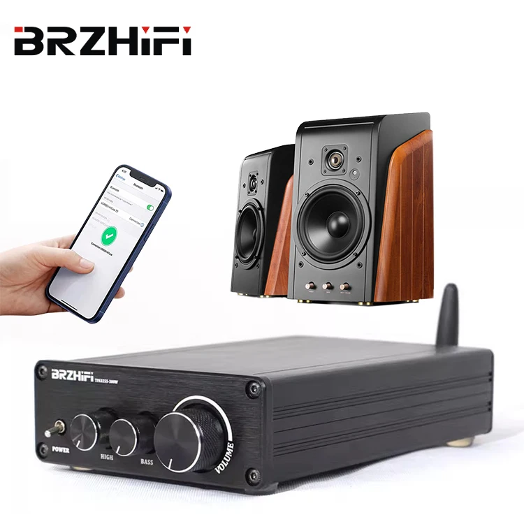 BRZHIFI Aluminíkový QCC5125 TPA3255 BT5.4 Trieda D LDAC aptX 2.0 HIFI Digitálny BT zosilňovač Trieda D