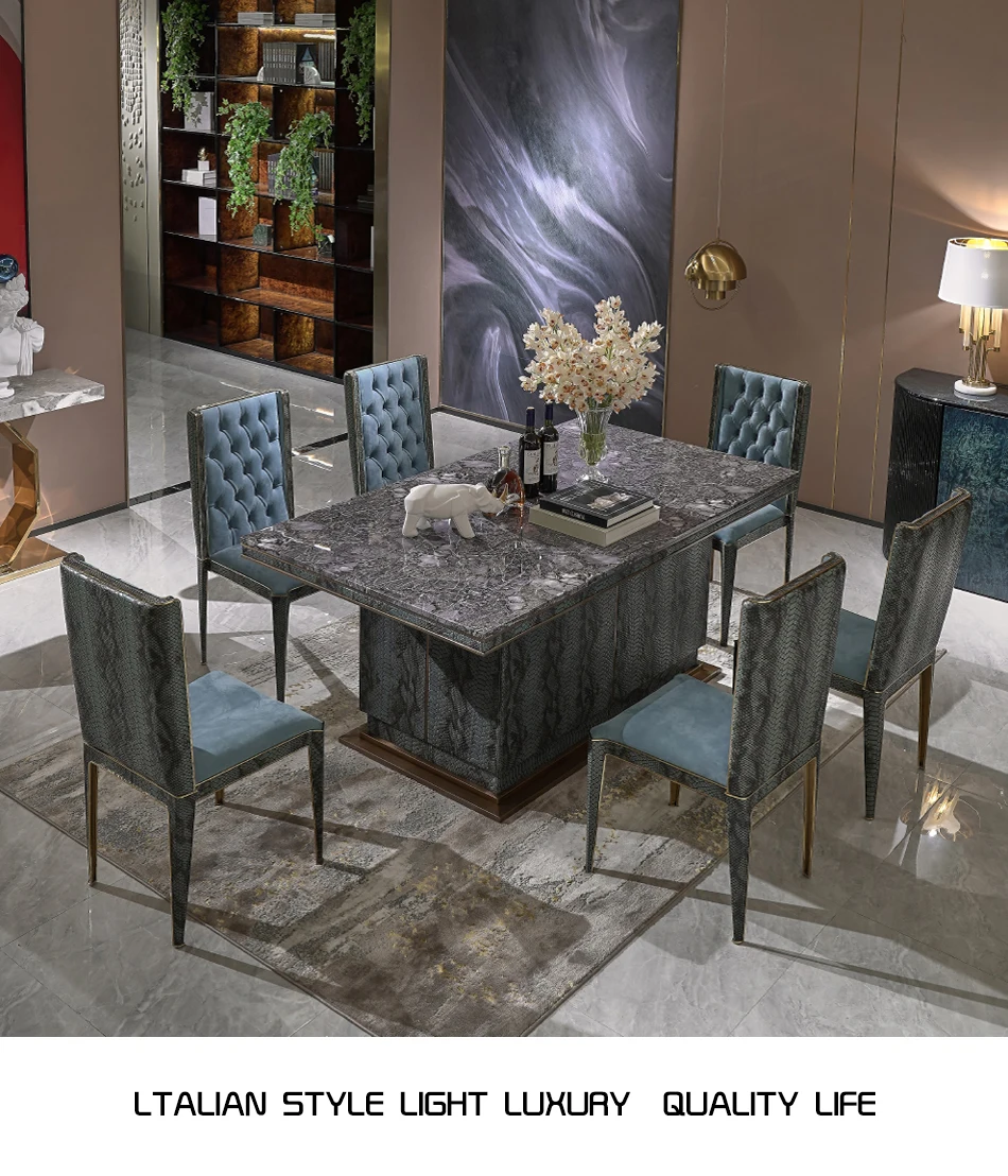High Quality Dining Room Furniture Luxury Natural Marble Dining Table