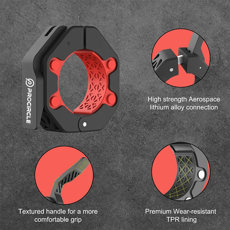 ProCircle Magnetic Barbell Collars Premium Weight Bar Clamps Quick Release Barbell Clips Barbell Clamps