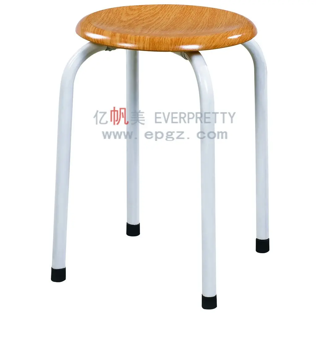 Laboratory Furniture Round Square Shaped Physics Wooden Science Stool Chair with ISO for Student