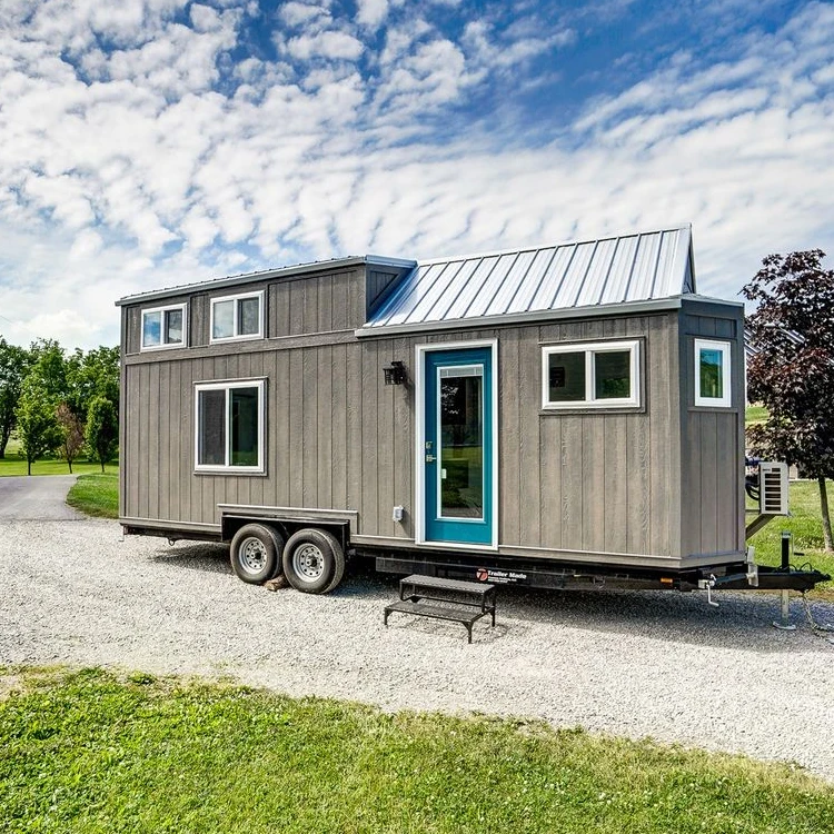 Prefab Tiny House With Kitchen And Bathroom On Wheels Trailer For Sale ...