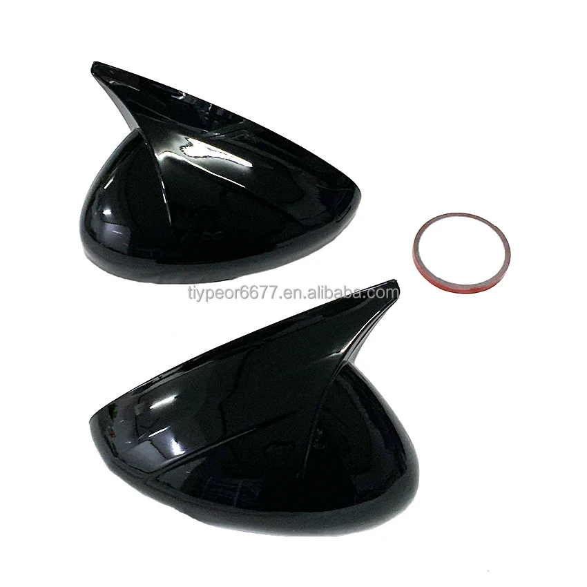 product for peugeot 208 308 508 2008 gloss black ox horn tiypeor side rearview mirror cover caps tiypeor-4