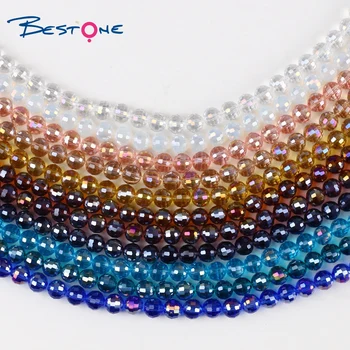 Bestone 6/8/10/12/14mm Glass Beads AB Color 96 Faceted Round Glass Crystal Beads DIY Jewelry Bead Jewelry Making