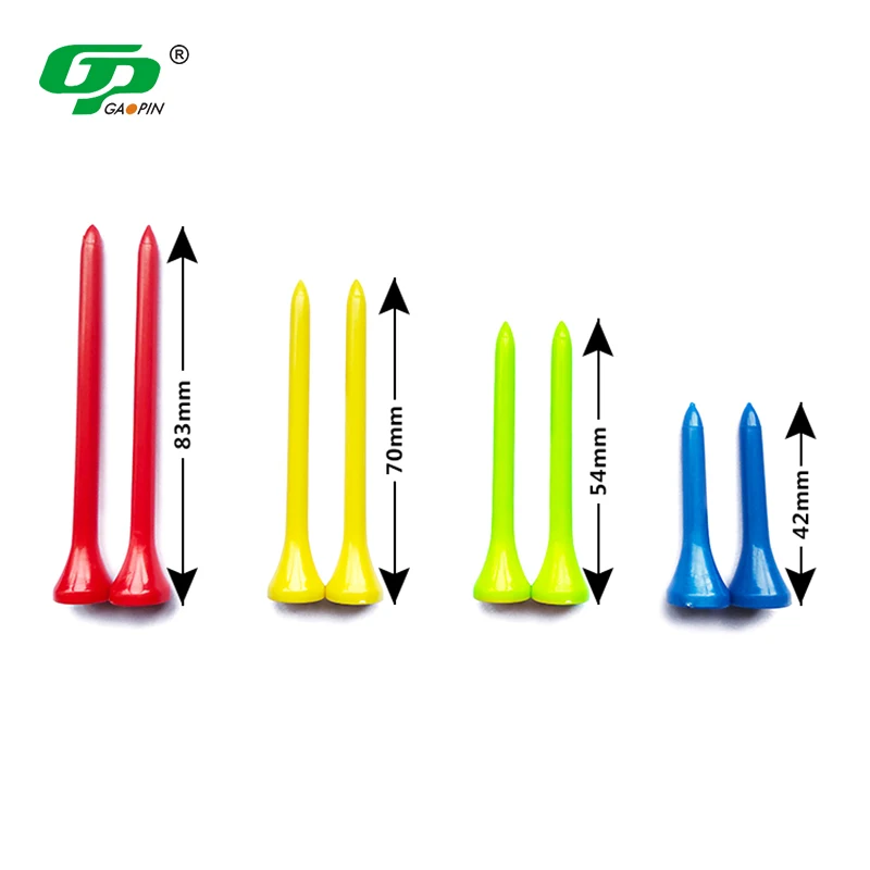 High Quality Cheap Colour Bulk Plastic Rubber Golf Tees Custom Size