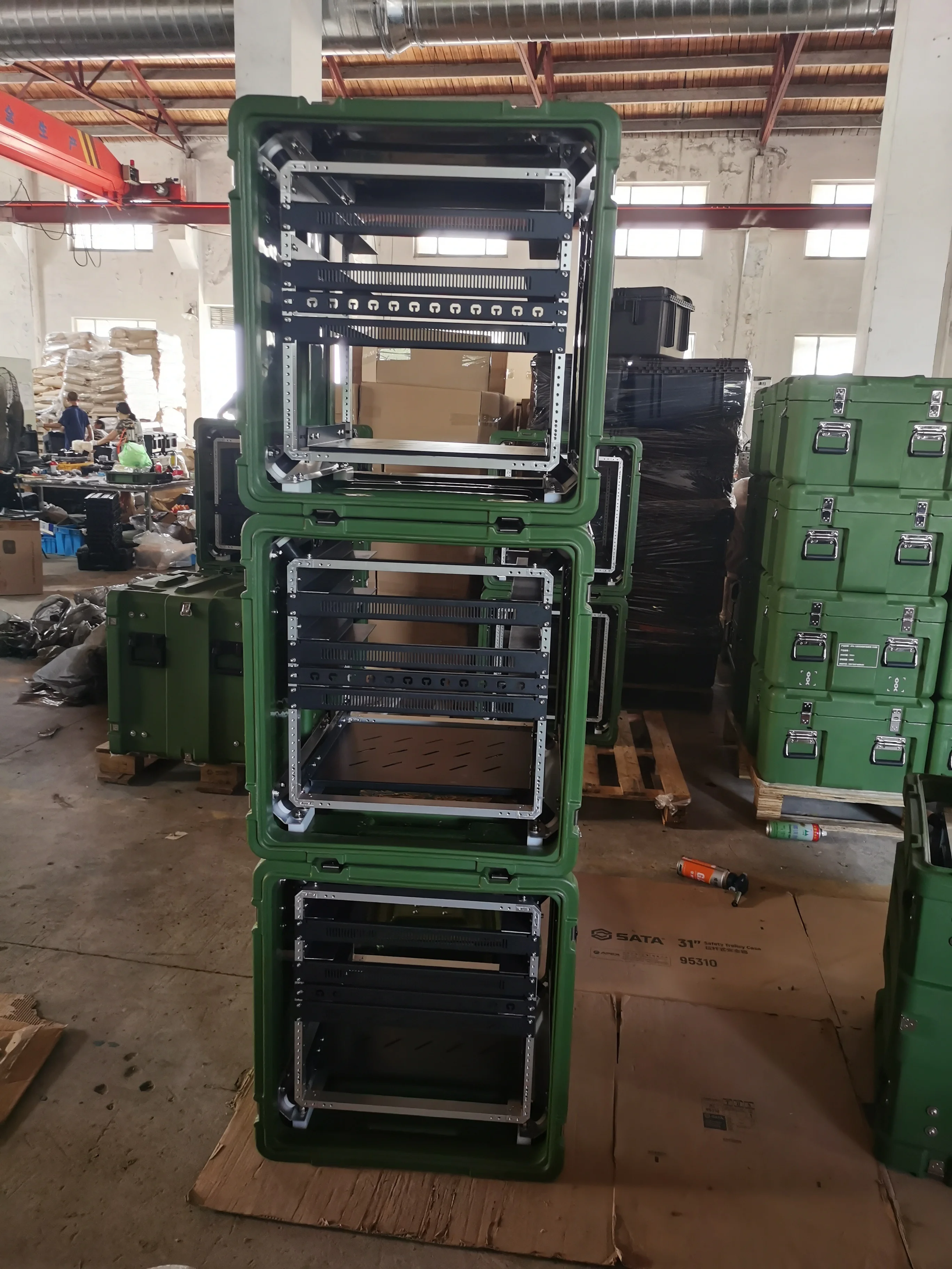 Hard Plastic Shockproof Anti-shock RU120 Rack case 12u for 19 Inch Equipment Server Rack case