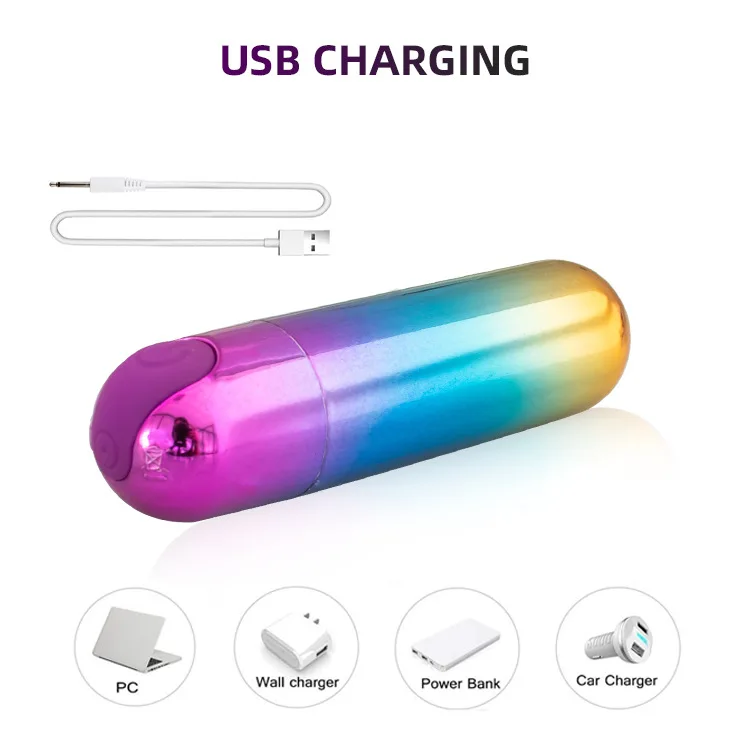Colorful USB Charging Mini AV Stick Best Selling Female Masturbation Sex Toy Portable Electric Bullet Vibrator