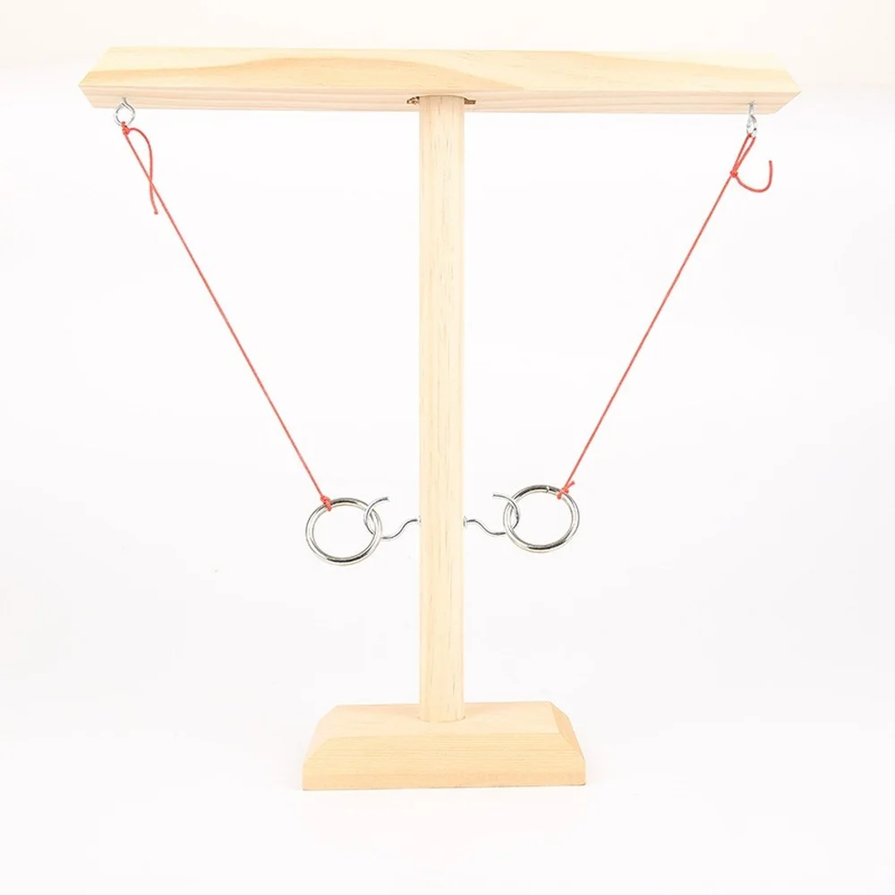 Handmade Wooden Ring Toss Hooks Drinking Game Toy Montessori Toy Games