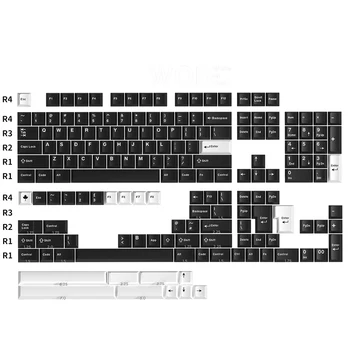 Custom keycaps cherry double shot 172 keys gmk keycaps for keyboard three mode 75 keys rgb mechanical keyboard keycap