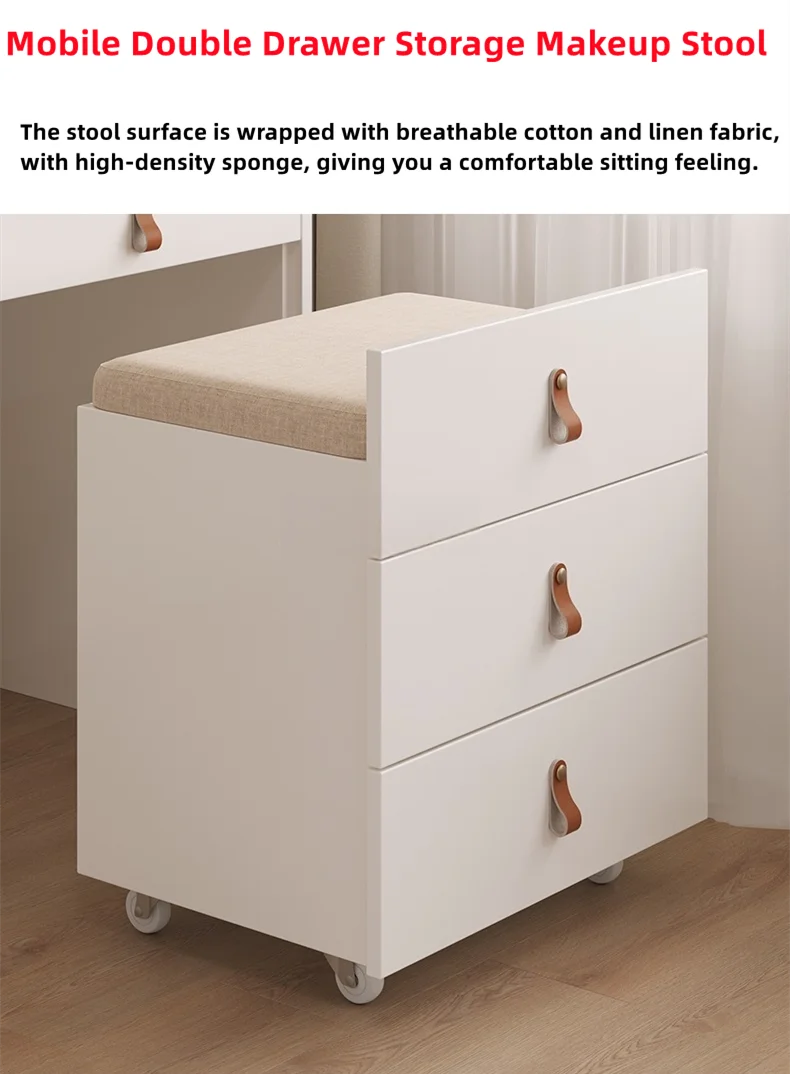 New Modern Minimalist White Bedside Dressing Table Small Apartment Bedroom Storage