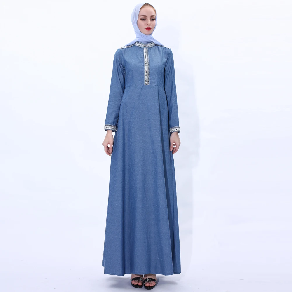 Design Latest Muslim Women Jeans Abaya 