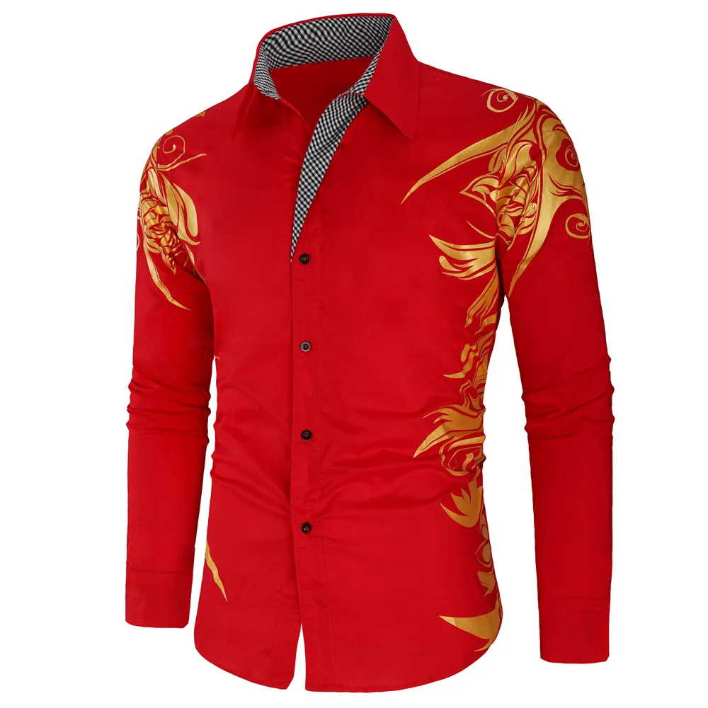 Heißer verkauf Gold Schwarz Hemd Männer Slim Fit Langarm Camisa Masculina Gold Schwarz Chemise Homme Sozialen Männer Club prom Shirt597_voghion.com