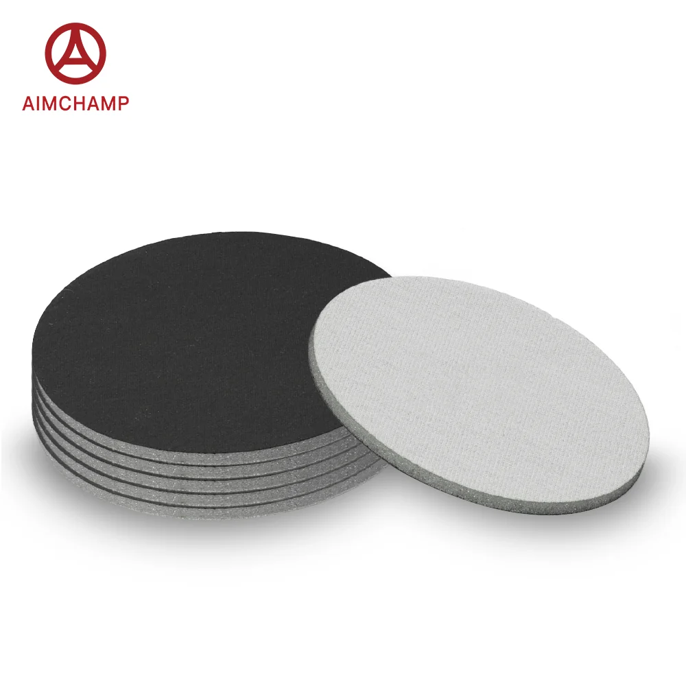 3/5/6/8 inch microfine foam fabric sanding discs P240--P2000 grits Waterproof for refinishing both smooth and profiled surfaces