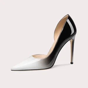 Lily Wei Classic Pointed Toe Stiletto Patent Leather High-heeled Women's Plus Size Single Shoe Pink Shoes