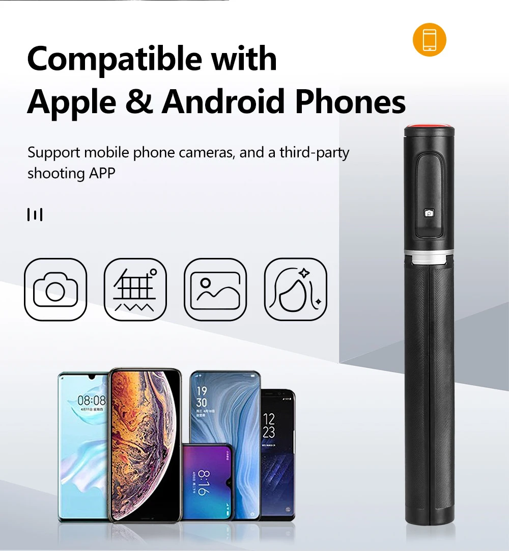 Новое поступление Модная селфи-палка гибкий Выдвижной беспроводной дистанционный Штатив для смартфона камеры портативный мини-штатив
