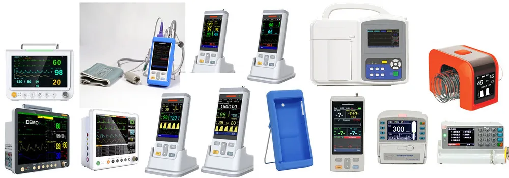 Icu Medical Patient Monitor Vital Signs Equipment With Forehead Ear ...