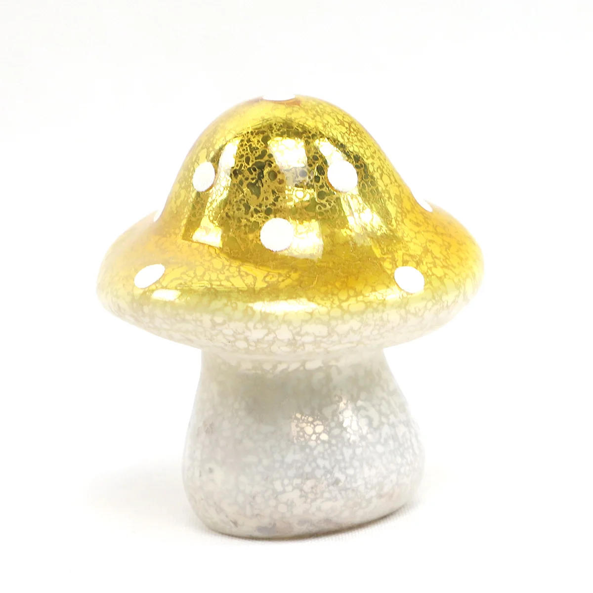 Wholesale Delicate Nordic Small Glass Mushroom Shaped Colored Battery Operated LED Light Lamp Ornaments Easter Spring Decoration supplier