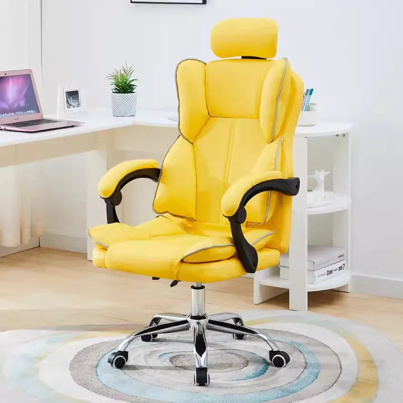 Modern Home Office Ergonomic Swivel Chair Cooling Backrest Mesh Comfortable Sedentary Gaming Chair Nylon Synthetic Leather Seat