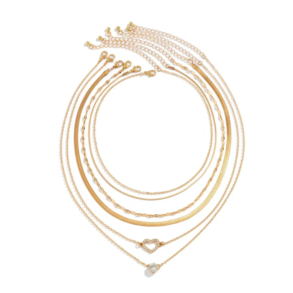 2024 New Design 18K Gold Plated Snake Bone Link Chain Choker