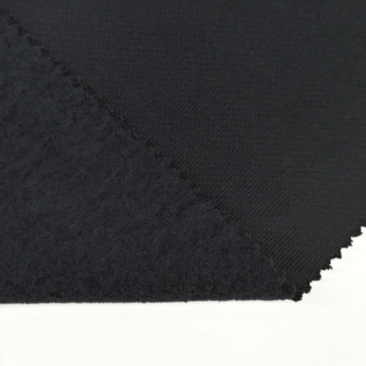 Solid Baby Terry Fabric Fleece Material, Heavy Weight Cotton French Terry Fleece Fabric for Hoodie/ factory