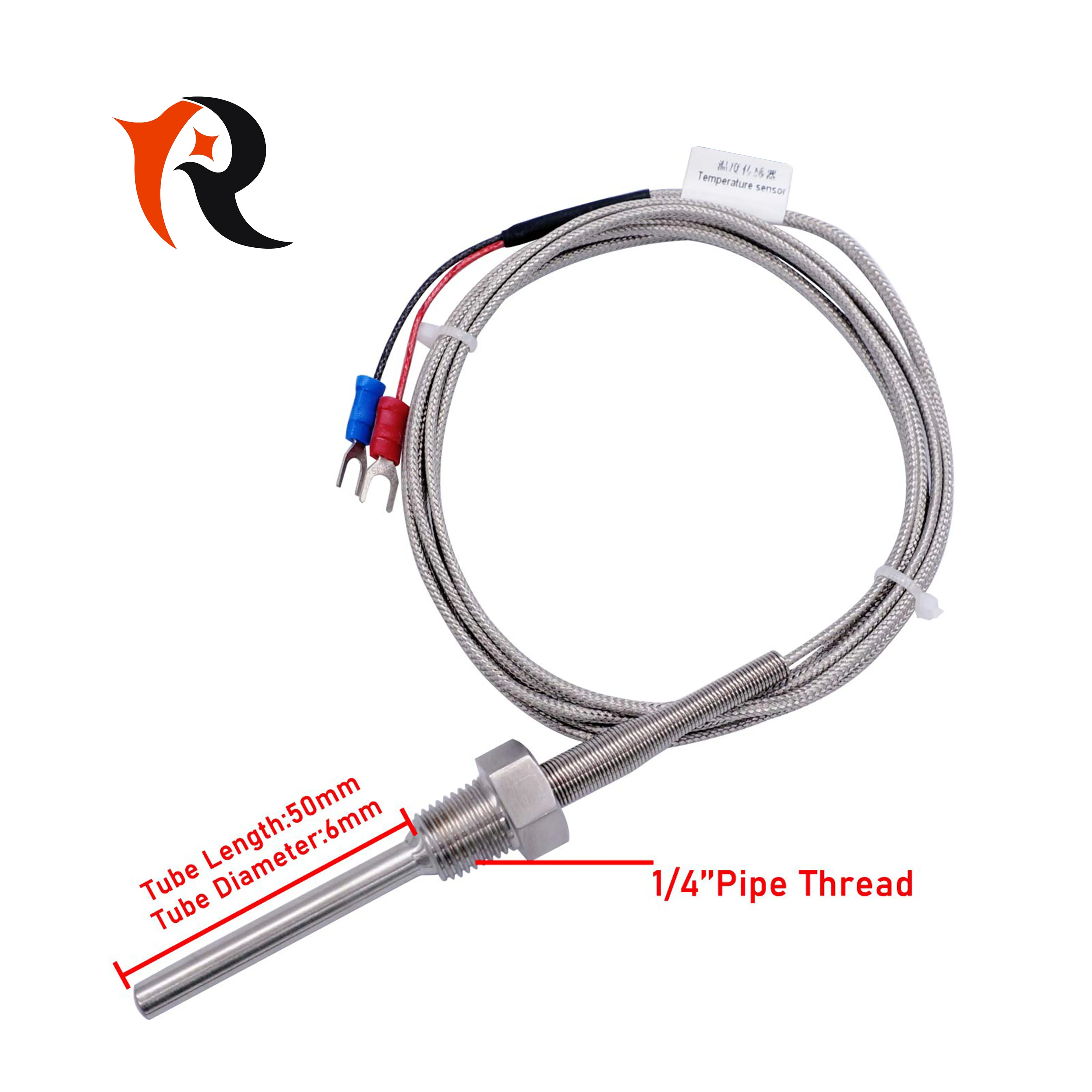 Temperaturfühler FTE pt100 Thermoelement Draht der 1mm Durchmesser-Sonde 3 ss304 Genauigkeit Temperaturfühler FTE pt100 Thermoelement Draht der 1mm Durchmesser-Sonde 3 ss304 Genauigkeit