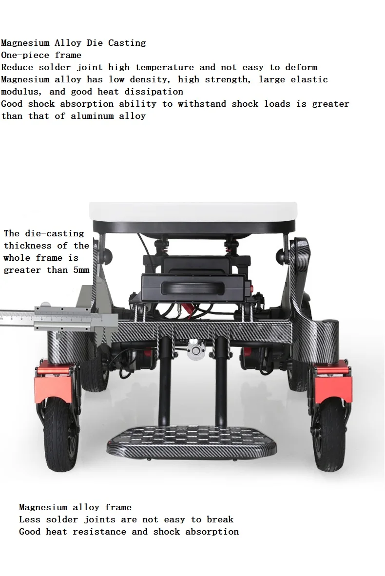 Most Popular Travel Product Lightweight Foldable Electric Wheel Chair for Handicapped/Elderly Lithium battery-BZ- XWED02 supplier