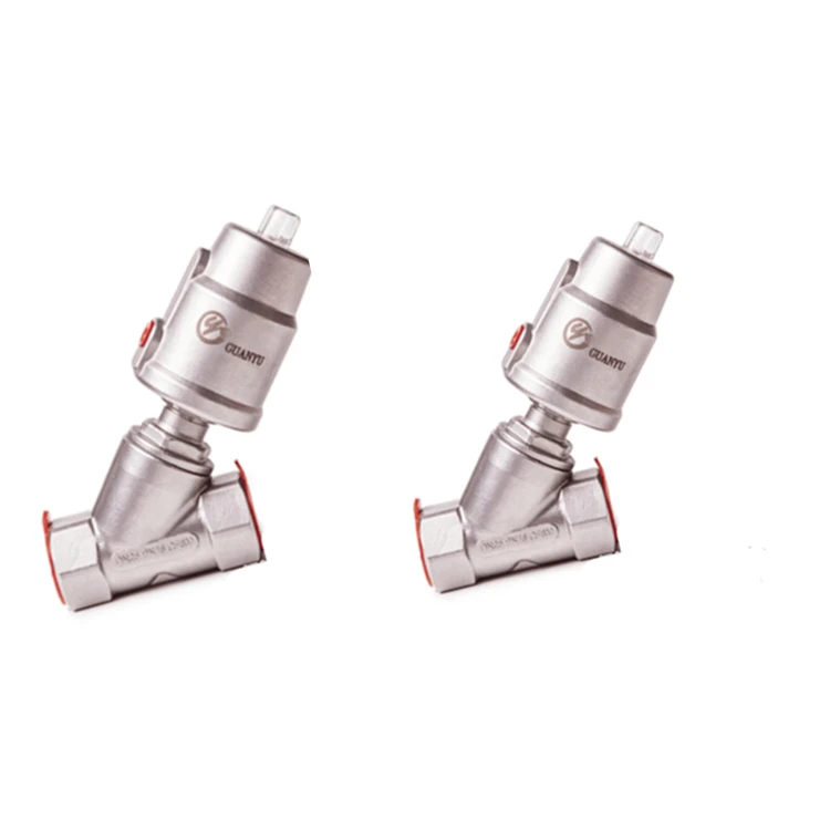 Stainless steel pneumatic angle seat valve China factory