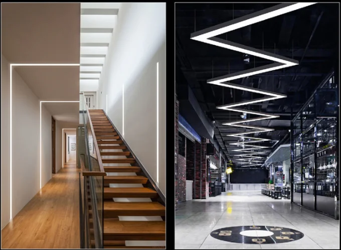 ECOJAS LI50 45W Aluminum Profile Led Linear Trunking Lighting System Led Linear Light Led Tube