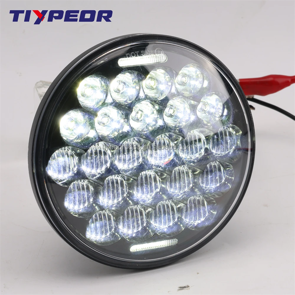 product tiypeor headlight 75w universal led headlight 575 brighter headlight led projector sealed beam ring lamp for harley davidson-3