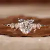 heart side-stone ring